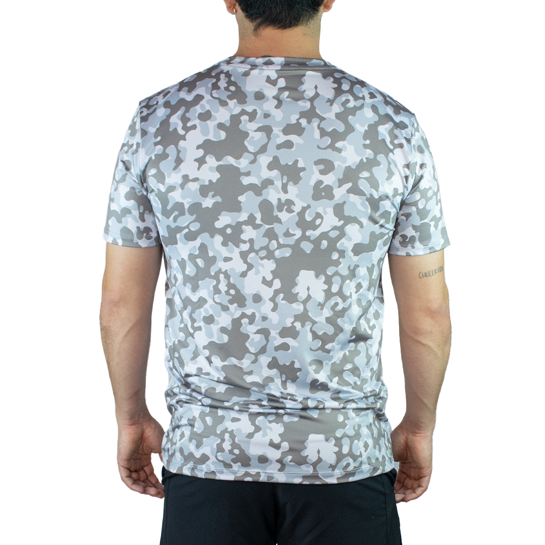 Camiseta de Entrenamiento Camuflada Gris