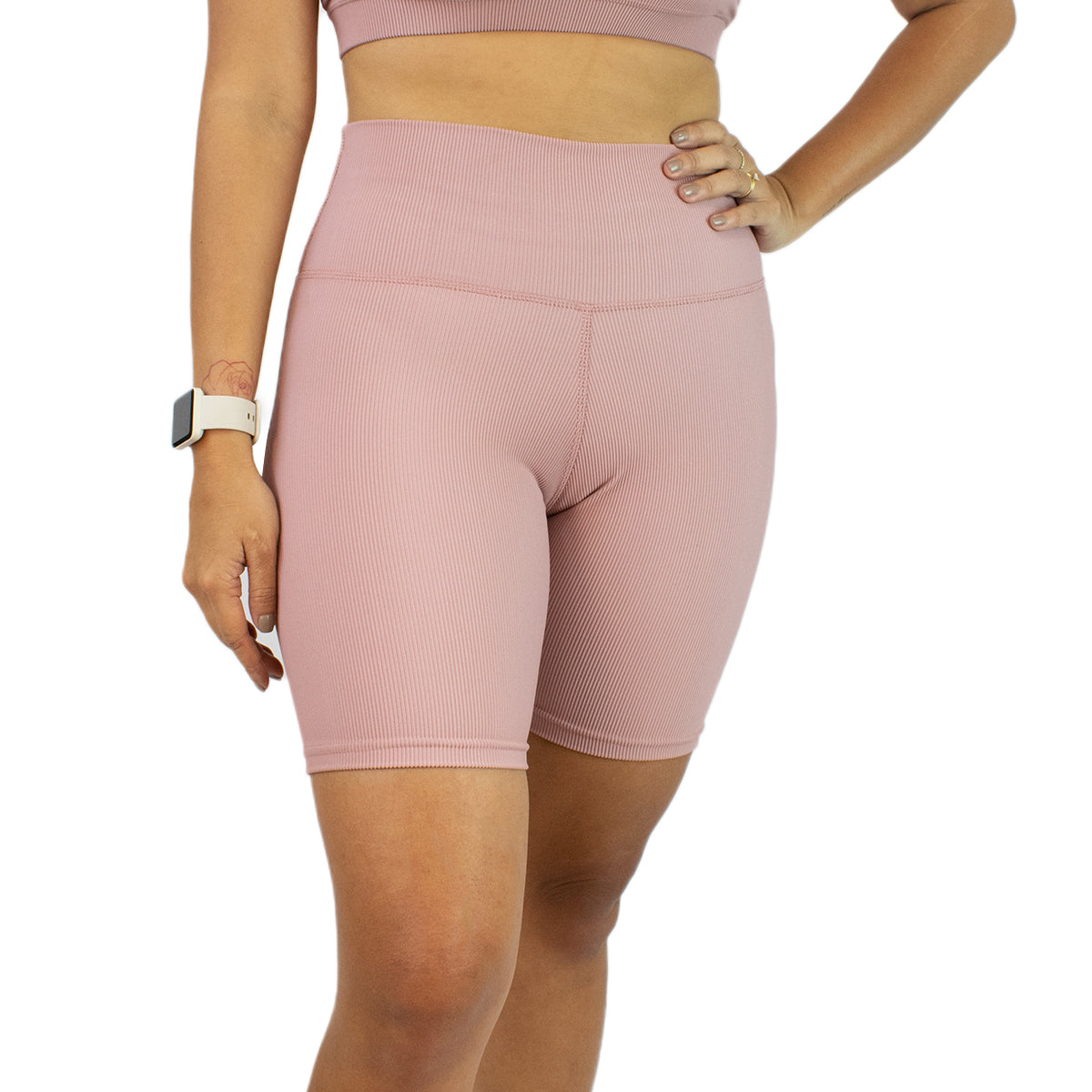 Biker Short Ribbed Rosé