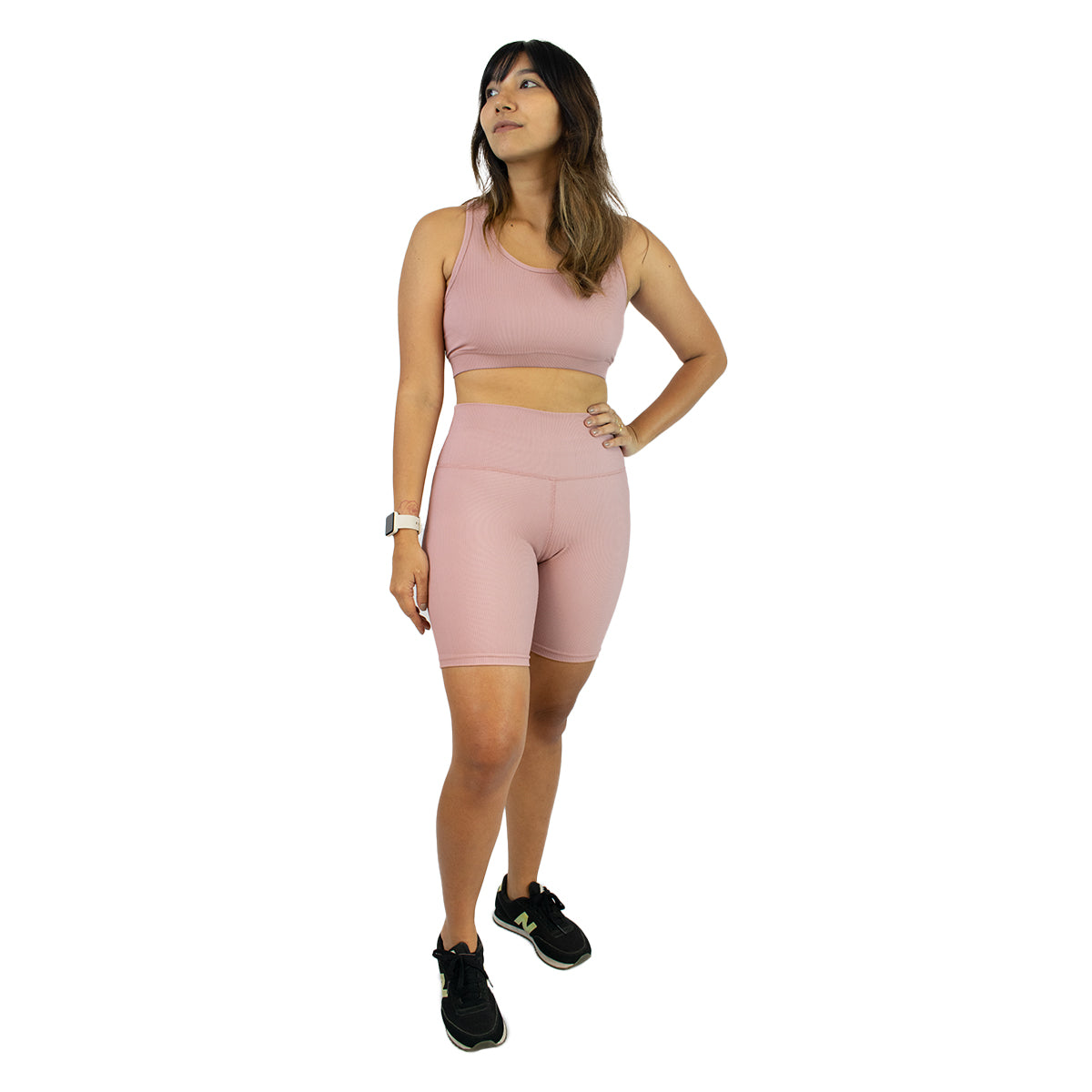 Biker Short Ribbed Rosé