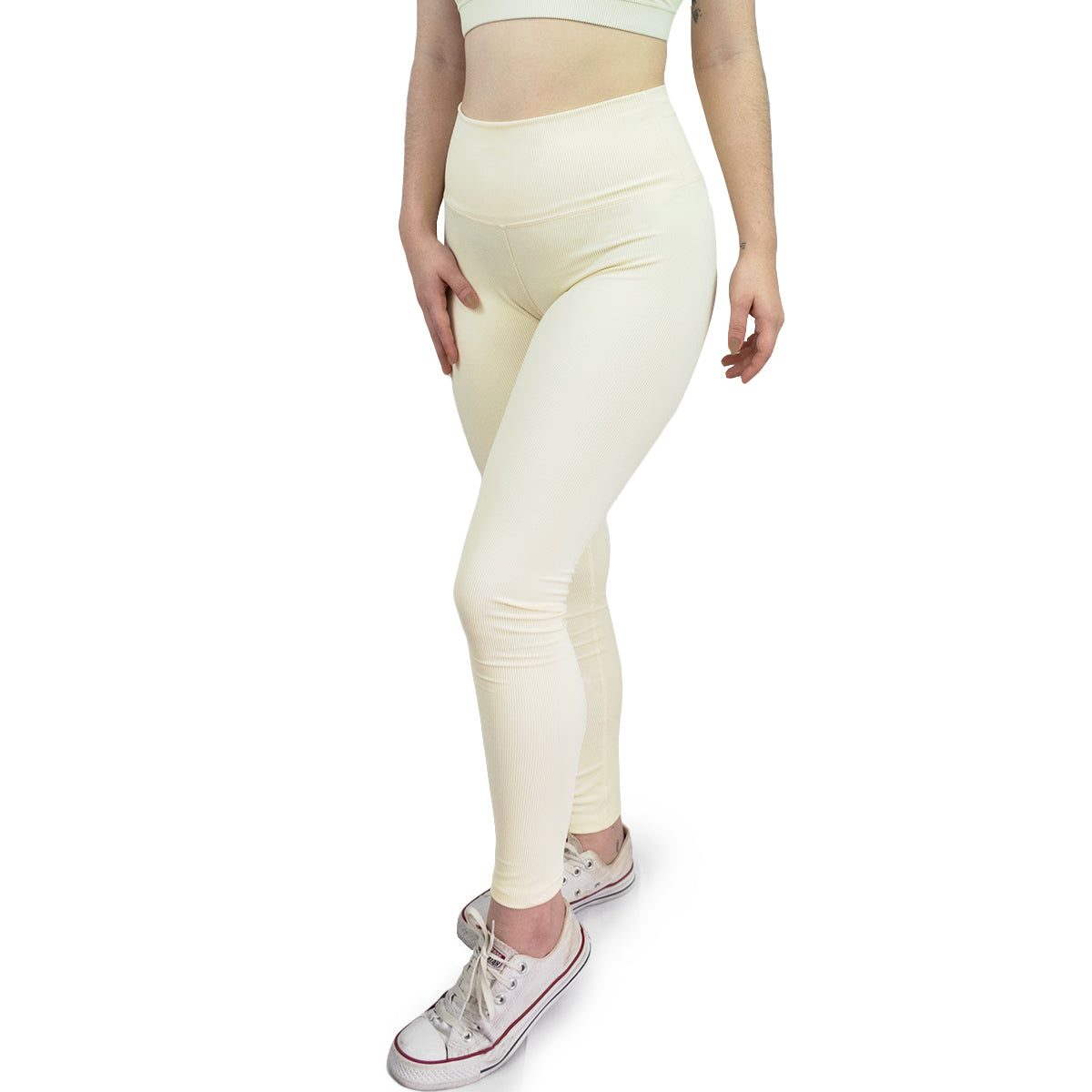 Legging Ribbed Crema