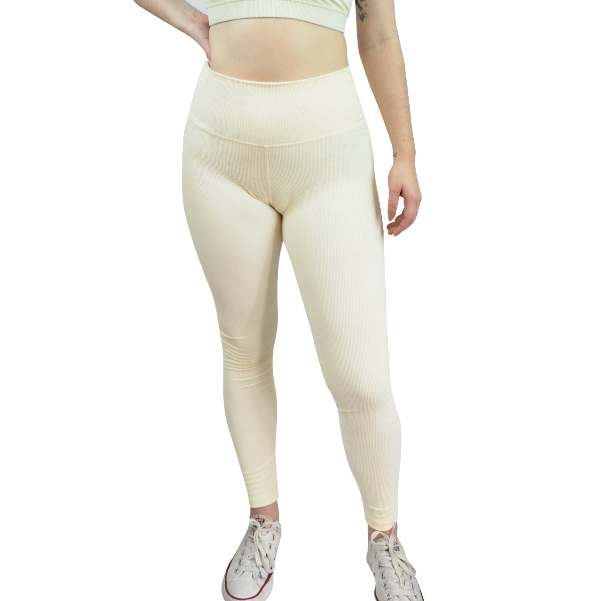 Legging Ribbed Crema