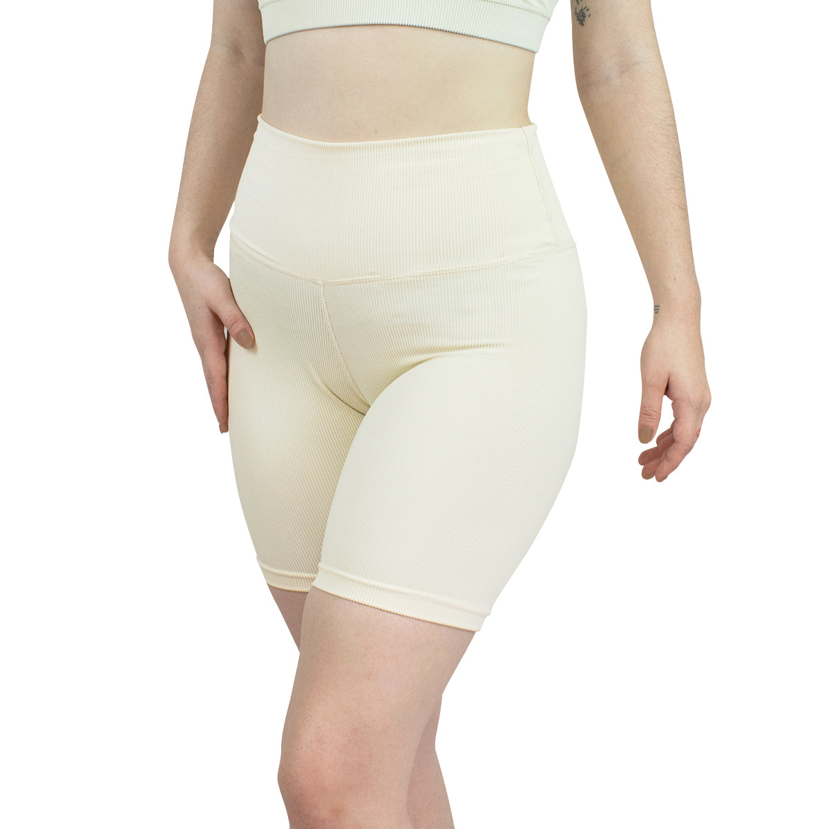 Biker Short Ribbed Crema