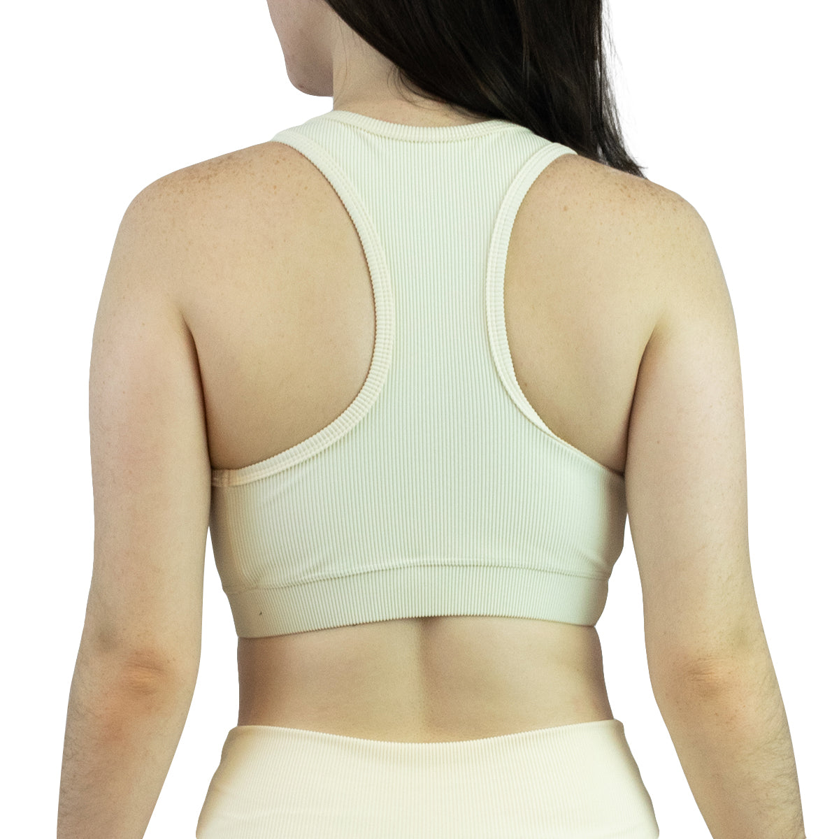 Top Deportivo Ribbed Crema